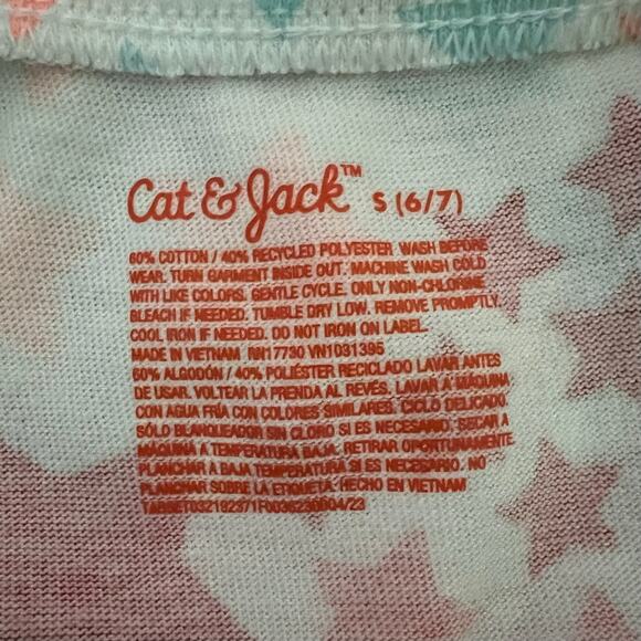 Cat & Jack Girls Sundress 6/7 Patriotic Stars Sleeveless Summer Casual - Picture 5 of 5